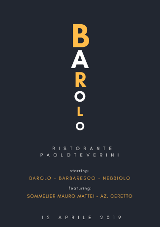 Barolo: Cena e Degustazione dei grandi vini del Piemonte - 12 Aprile